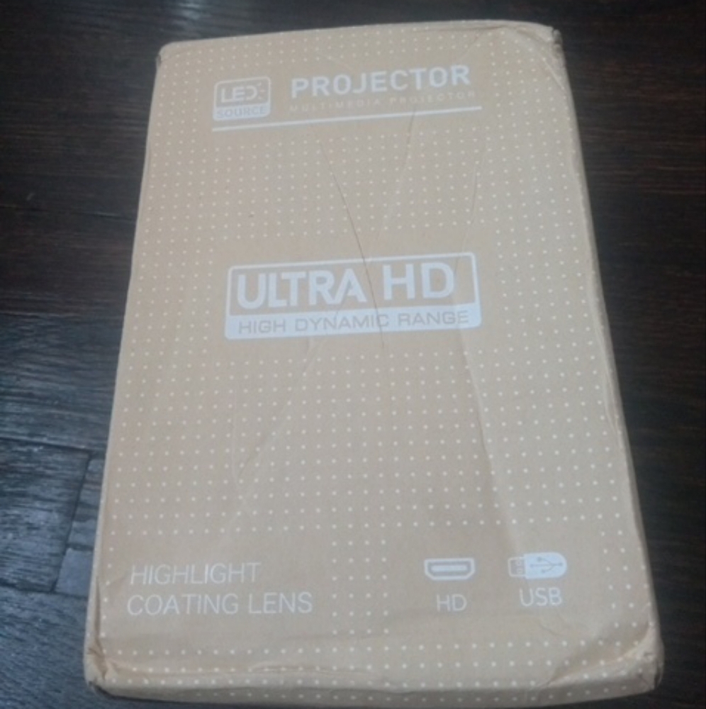 Mini Projector 4K 1080P Support, Portable Projector Open Box Used